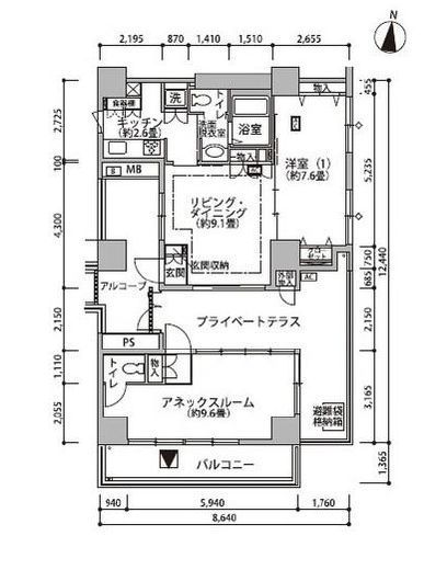 東雲キャナルコートCODAN　19-911号室　間取り