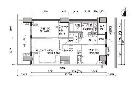 東雲キャナルコートCODAN　16-1307号室　間取り