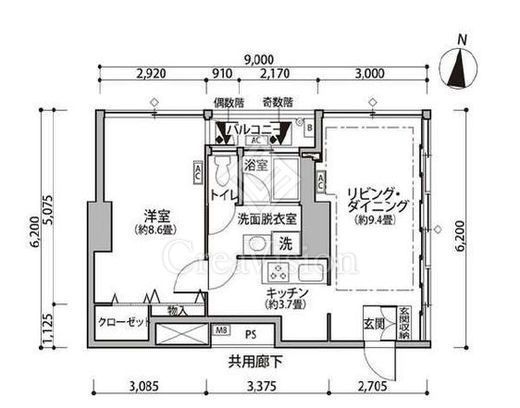 東雲キャナルコートCODAN　11-513号室　間取り
