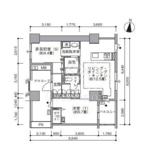 東雲キャナルコートCODAN　19-409号室　間取り