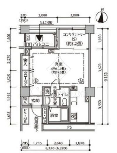 東雲キャナルコートCODAN　15-403号室　間取り