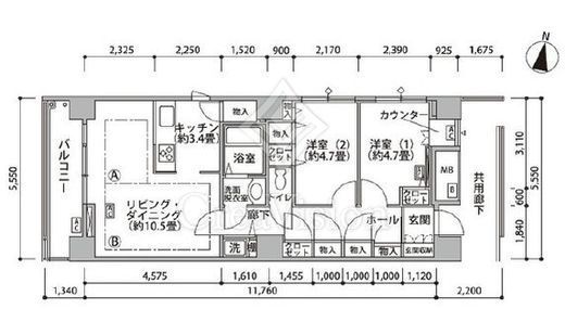東雲キャナルコートCODAN　18-701号室　間取り