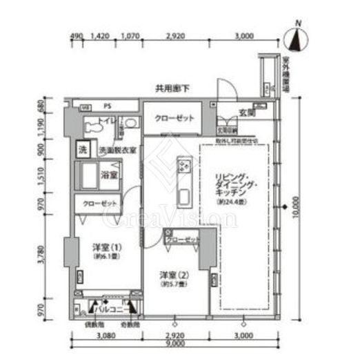 東雲キャナルコートCODAN　11-812号室　間取り