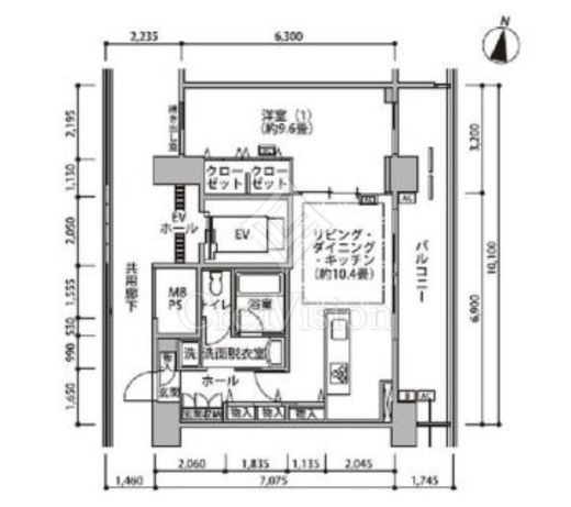東雲キャナルコートCODAN　17-1302号室　間取り