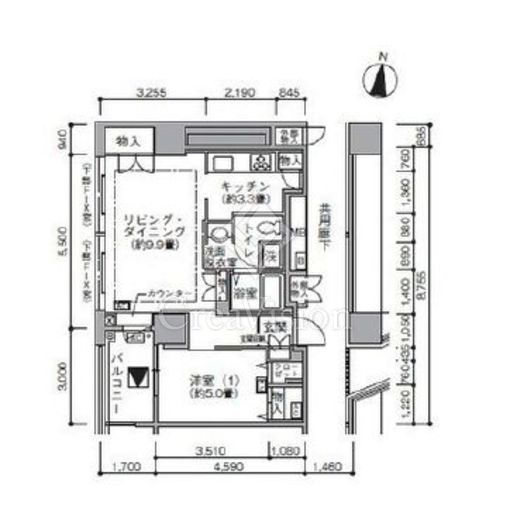 東雲キャナルコートCODAN　19-602号室　間取り