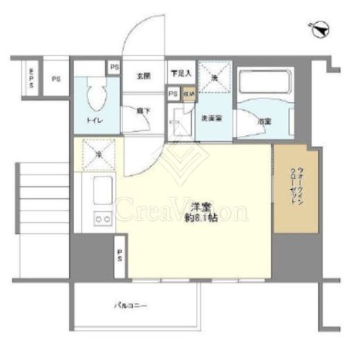 ピアース麻布十番　701号室　間取り