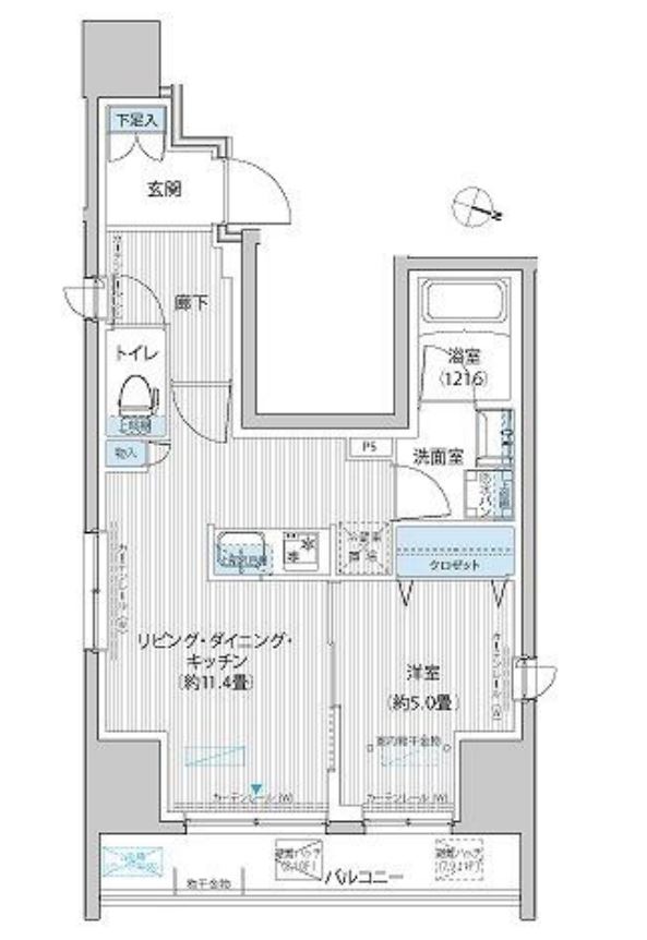 グランフォークス神田イーストタワー　806号室　間取り