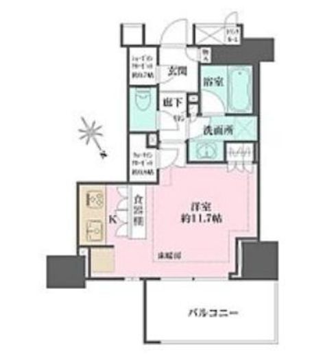 ザ・パークハウス大井町ウエストコート　705号室　間取り