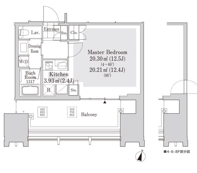 ラ・トゥール新宿アネックス　815号室　間取り