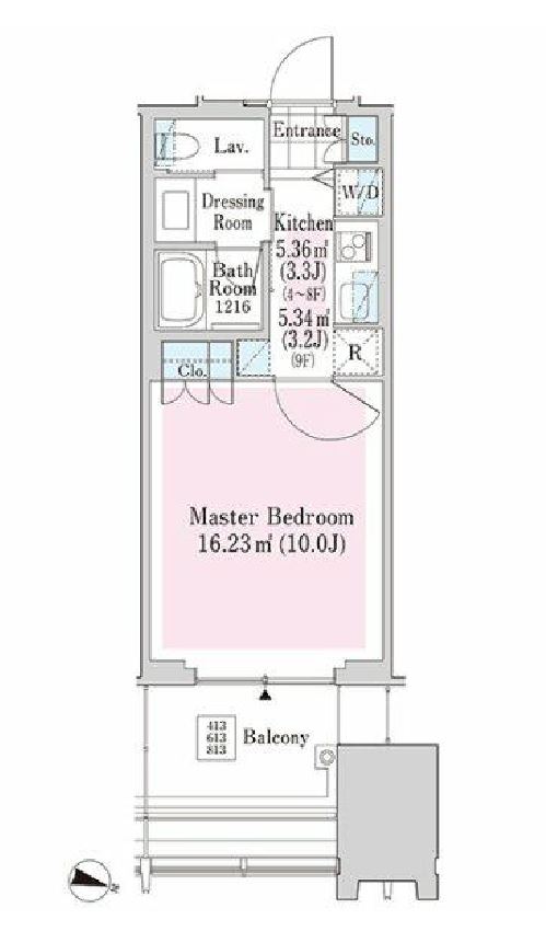ラ・トゥール新宿アネックス　509号室　間取り