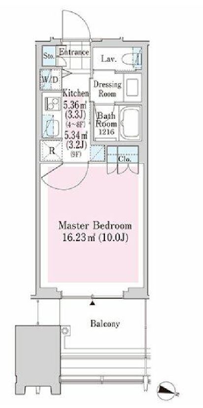ラ・トゥール新宿アネックス　606号室　間取り
