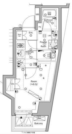 シーフォルム白金高輪　303号室　間取り