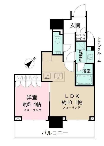 パークリュクス日本橋大伝馬町　902号室　間取り