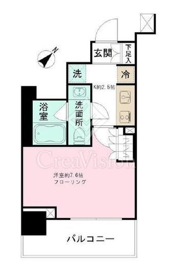 パークリュクス日本橋大伝馬町　604号室　間取り