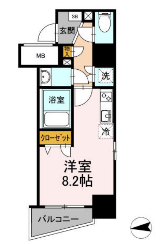 アオイレジデンス早稲田　1003号室　間取り