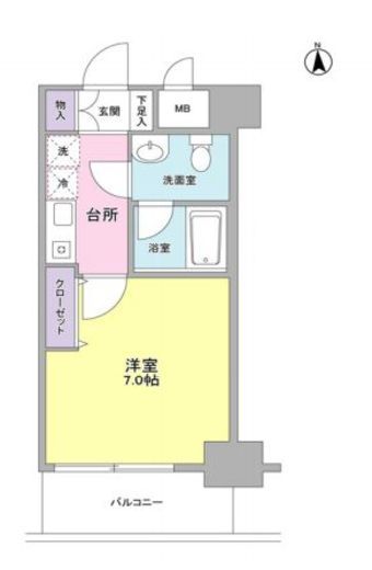 セレーノ品川　405号室　間取り