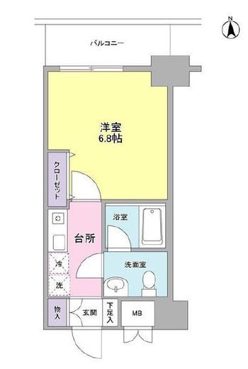 セレーノ品川　416号室　間取り