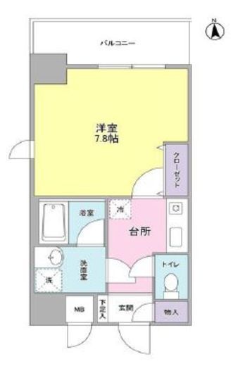 セレーノ品川　419号室　間取り