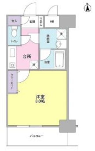 セレーノ品川　807号室　間取り