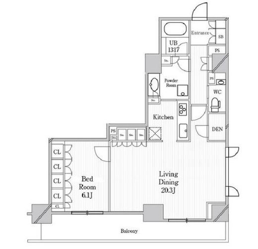 JP noie 恵比寿西 (ジェーピーノイエ恵比寿西)　301号室　間取り