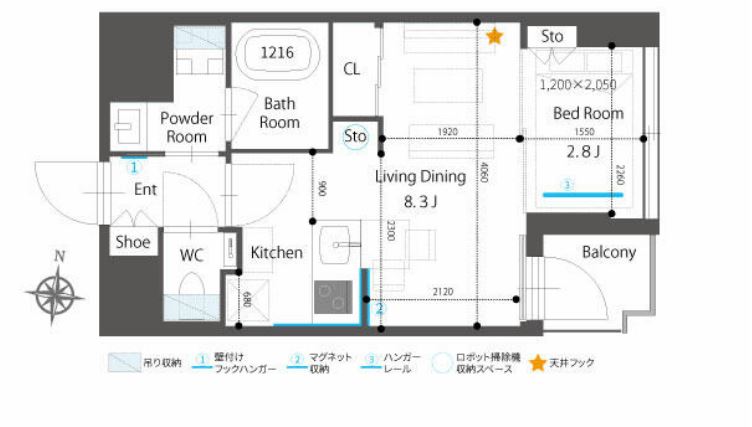 パークルール恵比寿　403号室　間取り