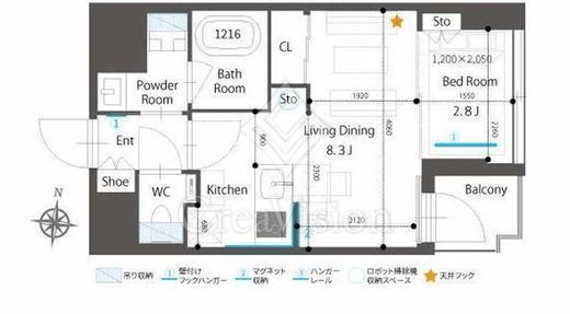 パークルール恵比寿　403号室　間取り