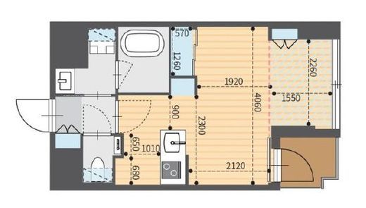 パークルール恵比寿　405号室　間取り