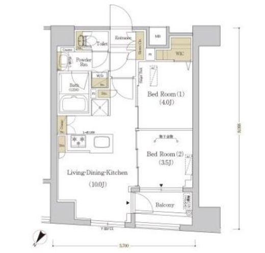 アーバネックス日本橋水天宮　903号室　間取り