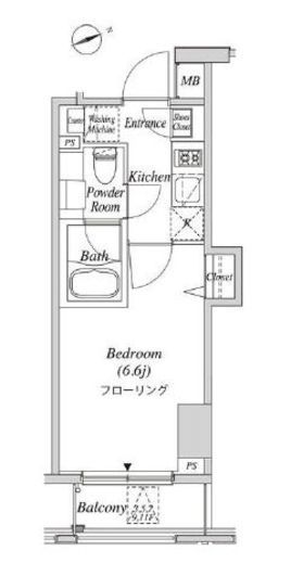 クレセント虎ノ門新橋　1003号室　間取り