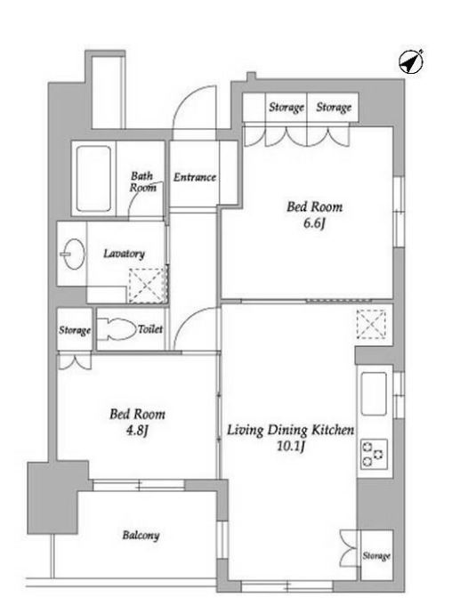 HF若松河田レジデンス　503号室　間取り