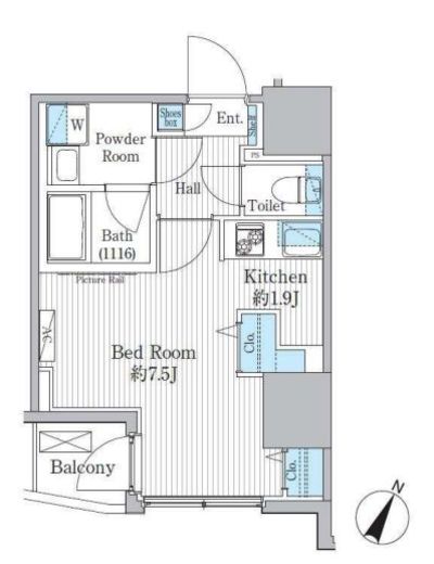 グランハイツ曙橋　1103号室　間取り
