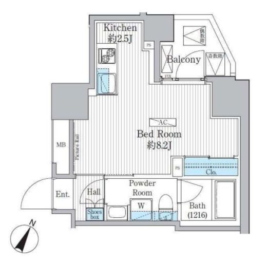 グランハイツ曙橋　1105号室　間取り