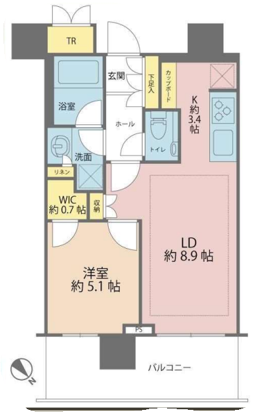 パークシティ武蔵小山ザ・タワー　9F号室　間取り