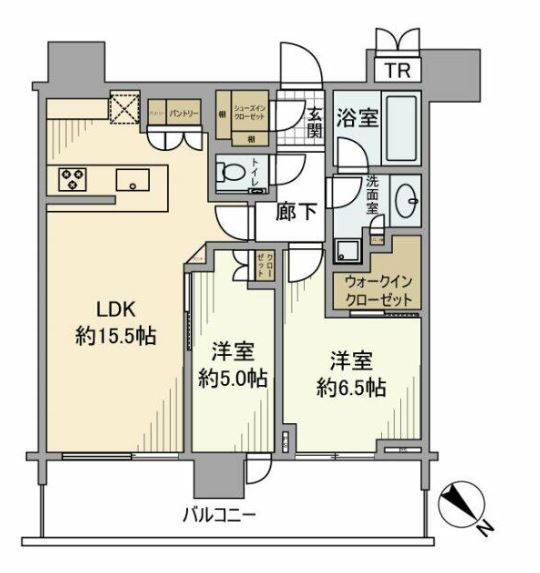 パークシティ武蔵小山ザ・タワー　11F号室　間取り