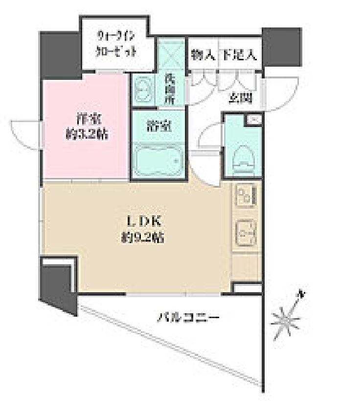 ミュプレ表参道　701号室　間取り