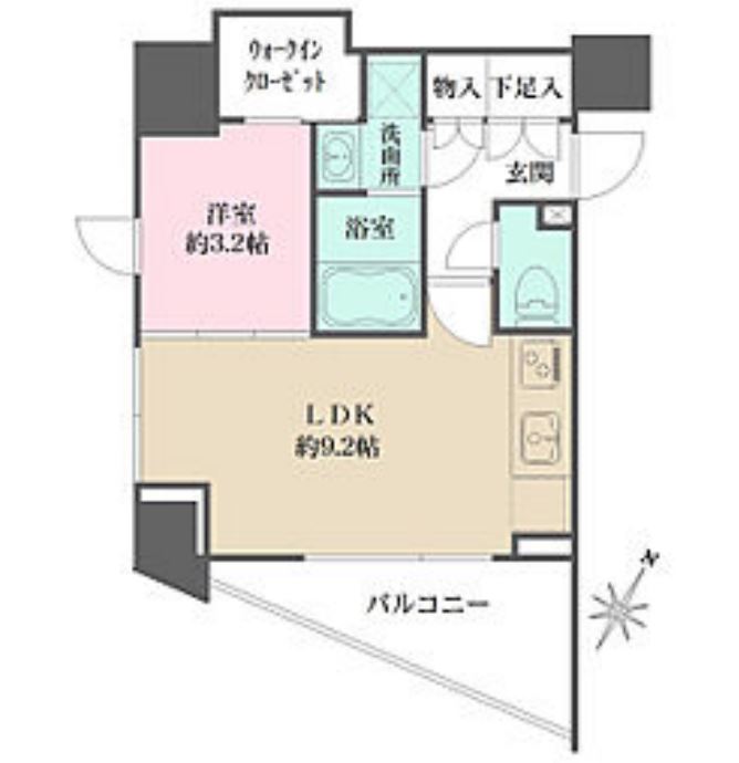 ミュプレ表参道　1001号室　間取り