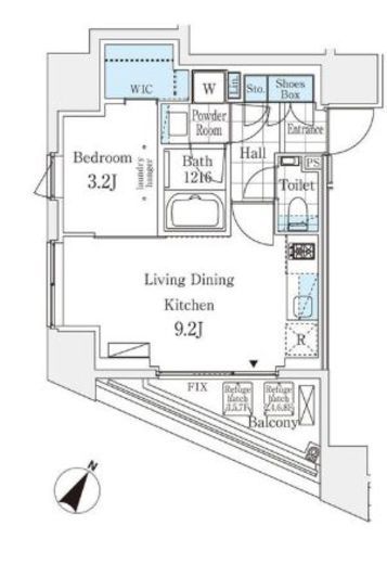 ミュプレ表参道　1001号室　間取り