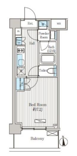 オアーゼ品川レジデンス　547号室　間取り