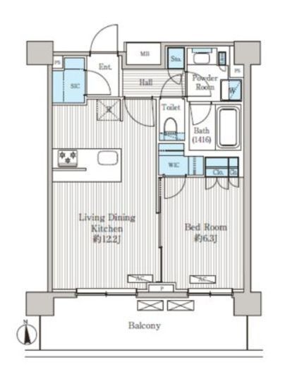 オアーゼ品川レジデンス　602号室　間取り