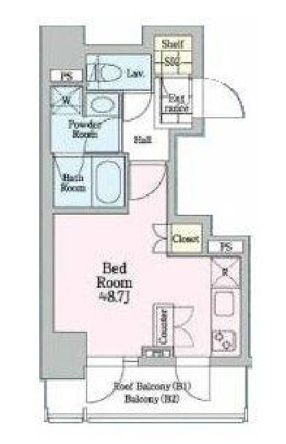 ライオンズ千代田岩本町ミレス-KDA　202号室　間取り