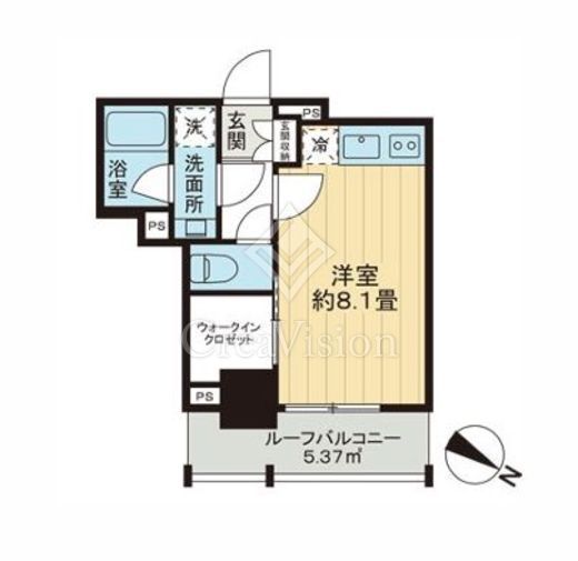 ライオンズ千代田岩本町ミレスーＫＤＡ　403号室　間取り