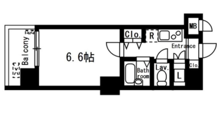 レジディア神楽坂　903号室　間取り
