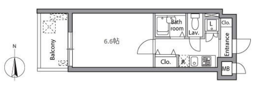 レジディア神楽坂　402号室　間取り