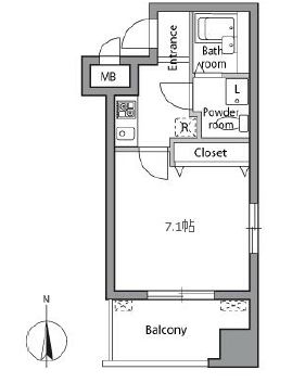 レジディア神楽坂　905号室　間取り