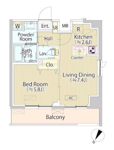 SASAZUKATODAY　216号室　間取り