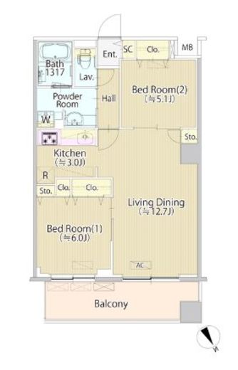 SASAZUKATODAY　220号室　間取り