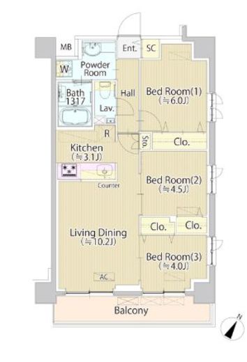 SASAZUKATODAY　301号室　間取り