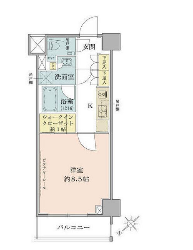 ザ・パークワンズ目黒不動前　505号室　間取り