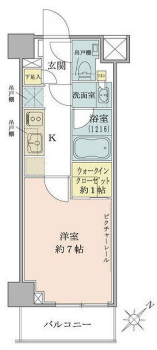 ザ・パークワンズ目黒不動前　317号室　間取り
