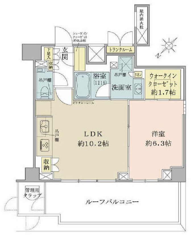 ザ・パークワンズ目黒不動前　601号室　間取り